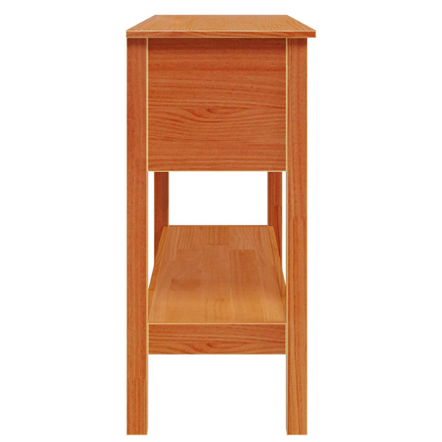 Konsolbord med skuffe Voks brun 100 x 35 x 75 cm Solid Fyrretræ