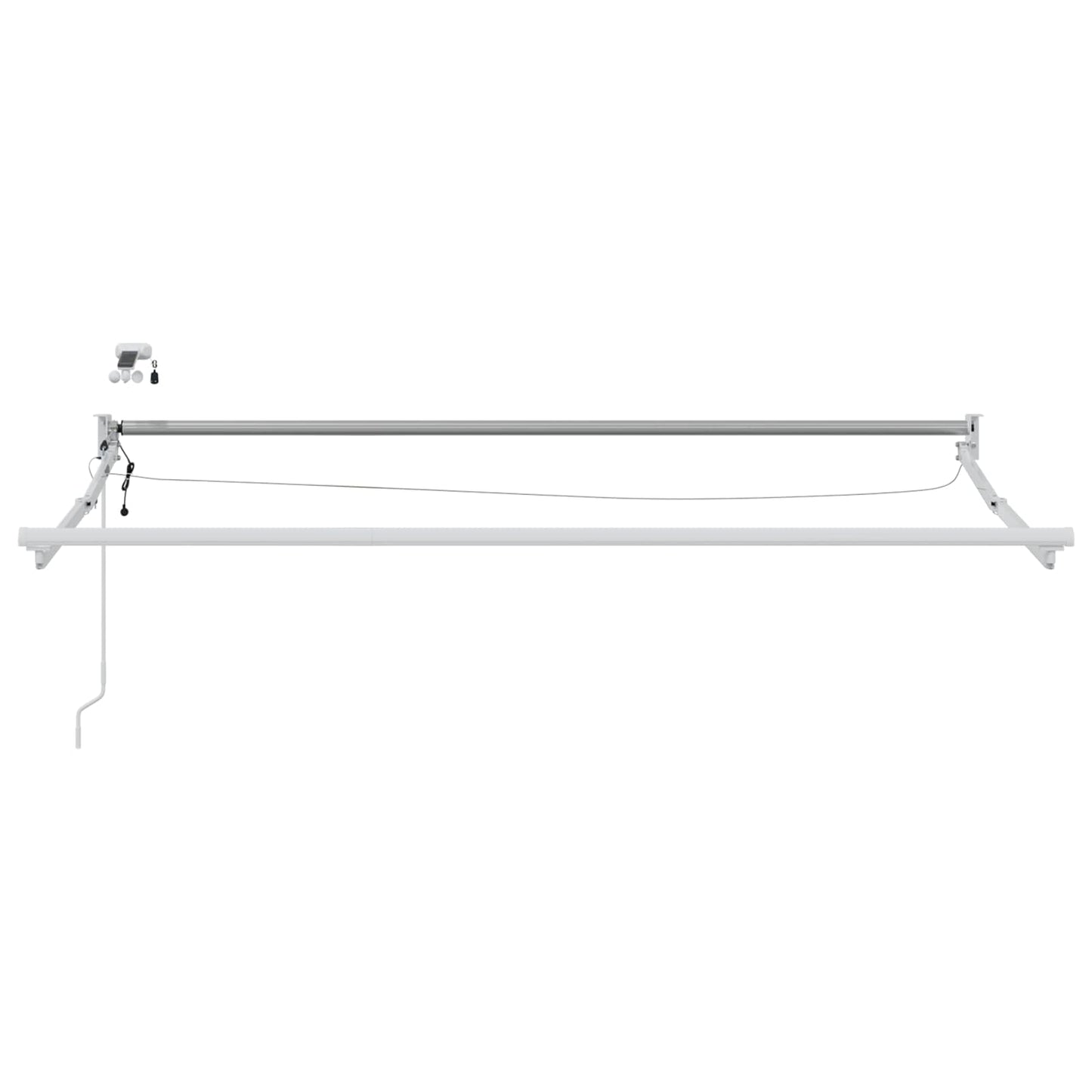 Elektrisk Utrækkelig Markiseramme Hvid 3,5 x 2,5 m Aluminium