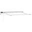 Manuel markise-ramme med LED-lys Hvid 2,5 x 2 m Aluminium