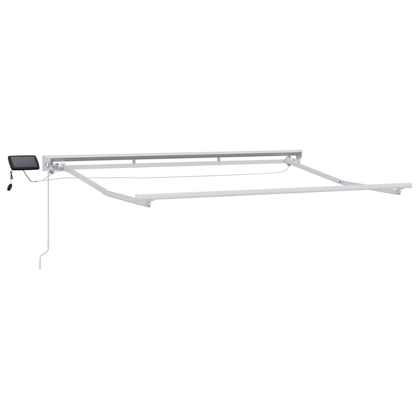 Manuel markise-ramme med LED-lys Hvid 3,5 x 2,5 m Aluminium