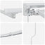 Manuel markise-ramme med LED-lys Hvid 5 x 3 m Aluminium