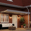 Manuel markise-ramme med LED-lys Hvid 5 × 3,5 m Aluminium