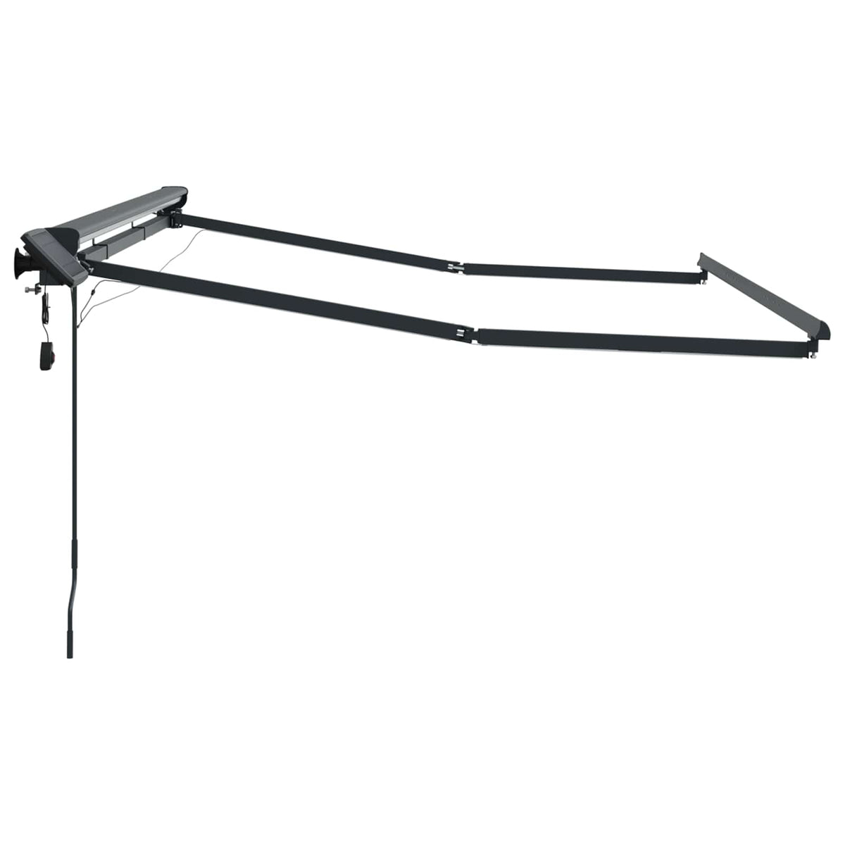 Manuel markise-ramme med LED-lys Antracit 3,5 x 2 m Aluminium