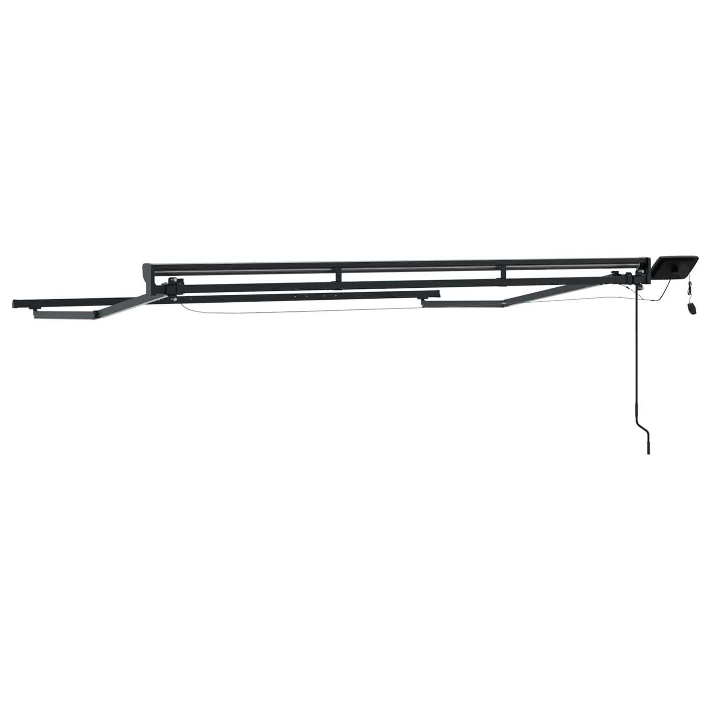 Manuel markise-ramme med LED-lys Antracit 3,5 x 2,5 m Aluminium