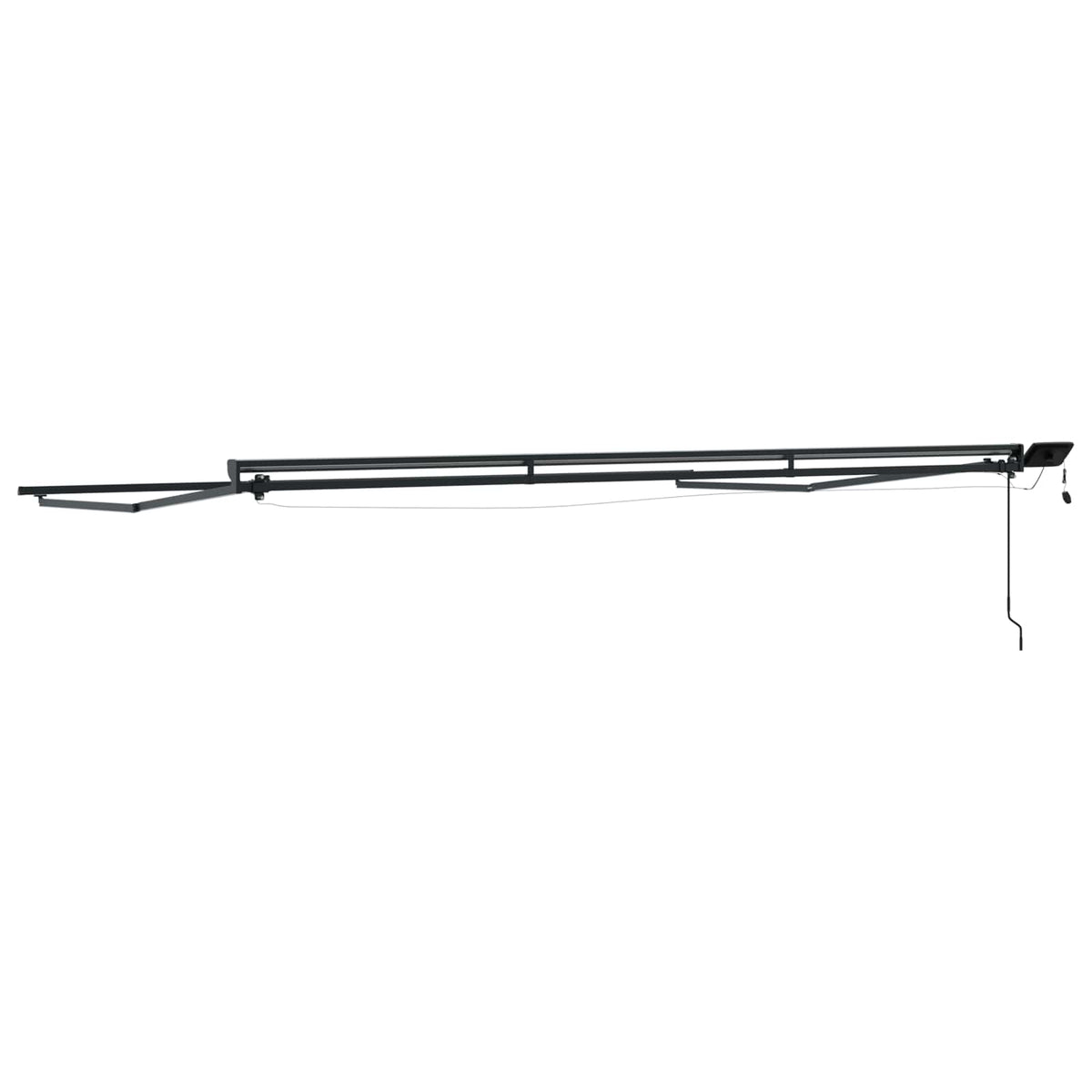 Manuel markise-ramme med LED-lys Antracit 4,5 × 3 m Aluminium