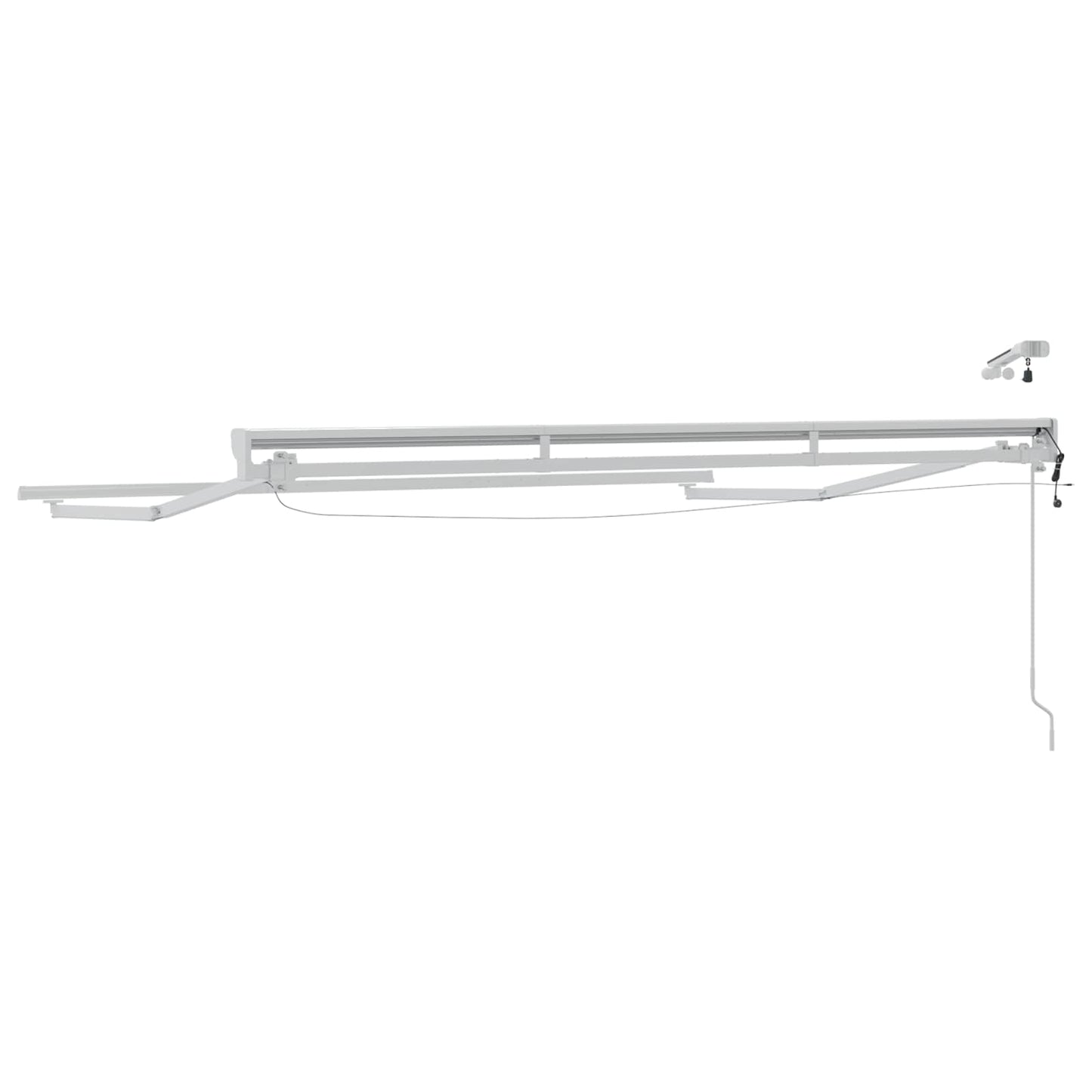 Elektrisk Markisedugramme med LED Hvid 3,5 x 2 m Aluminium