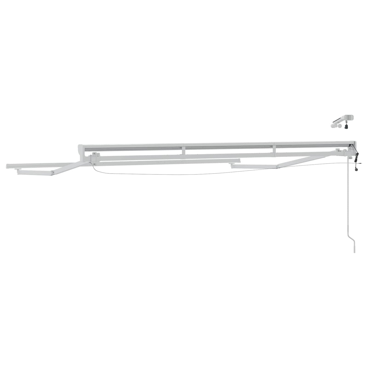 Elektrisk Markisedugramme med LED Hvid 3 x 2,5 m Aluminium