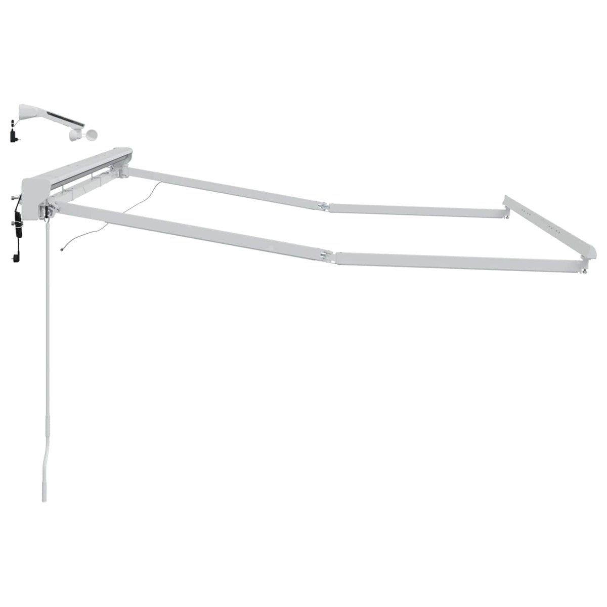 Elektrisk Markisedugramme med LED Hvid 3 x 2,5 m Aluminium