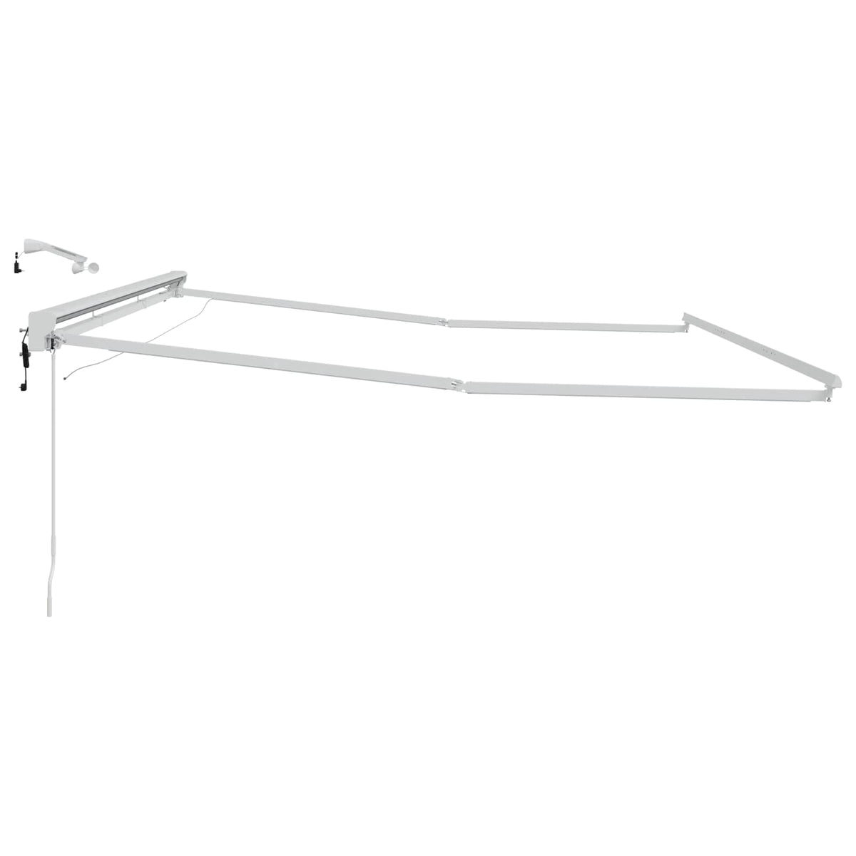 Elektrisk Markisedugramme med LED Hvid 4,5 × 3,5 m Aluminium