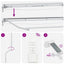 Elektrisk Markisedugramme med LED Hvid 5 x 3 m Aluminium
