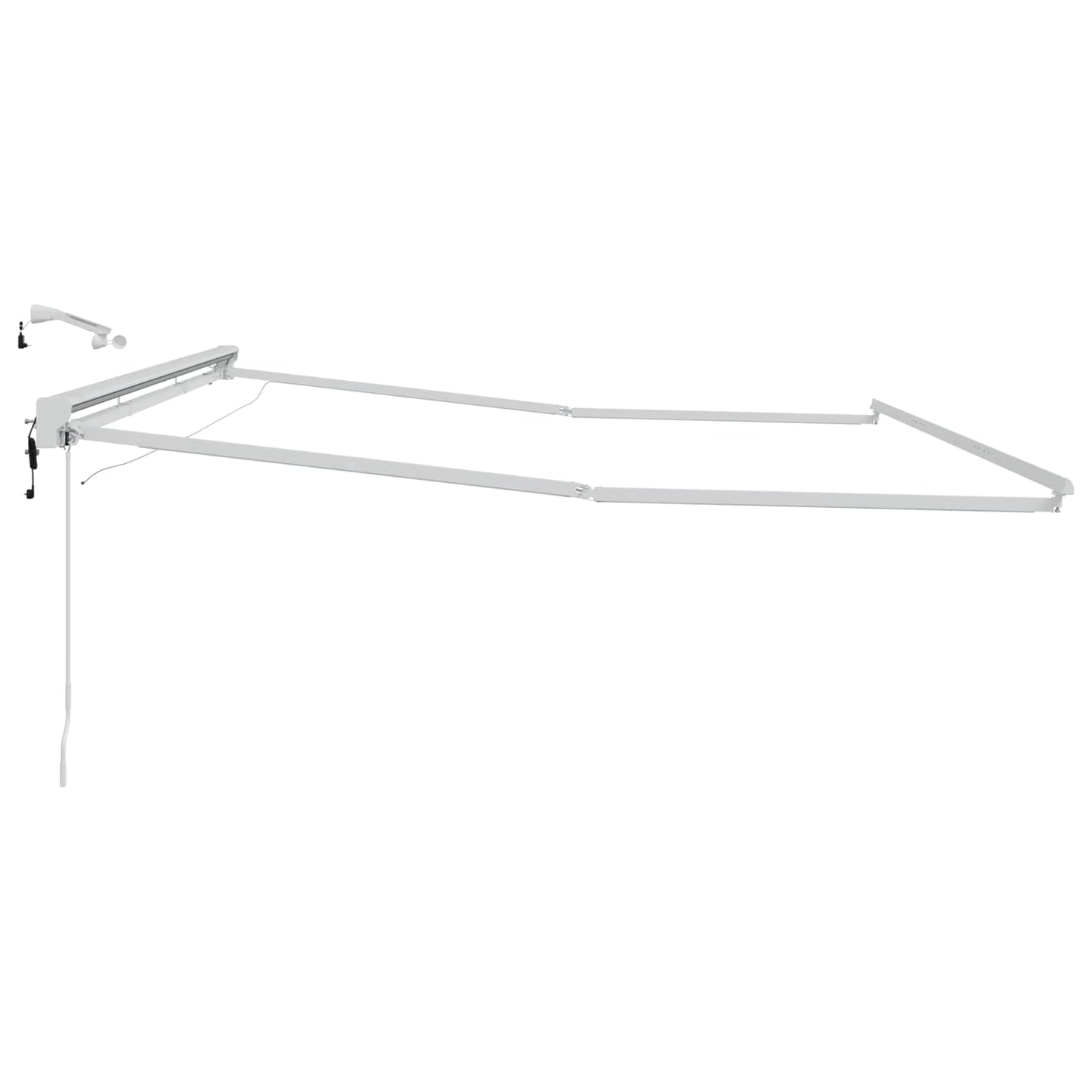 Elektrisk Markisedugramme med LED Hvid 5 x 3 m Aluminium
