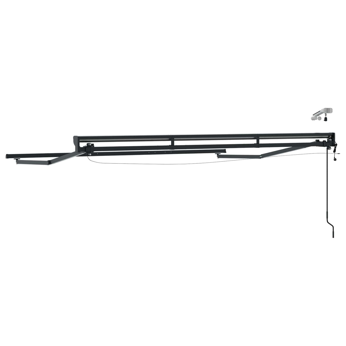 Elektrisk Markisedugramme med LED Antracit 2,5 x 2 m Aluminium