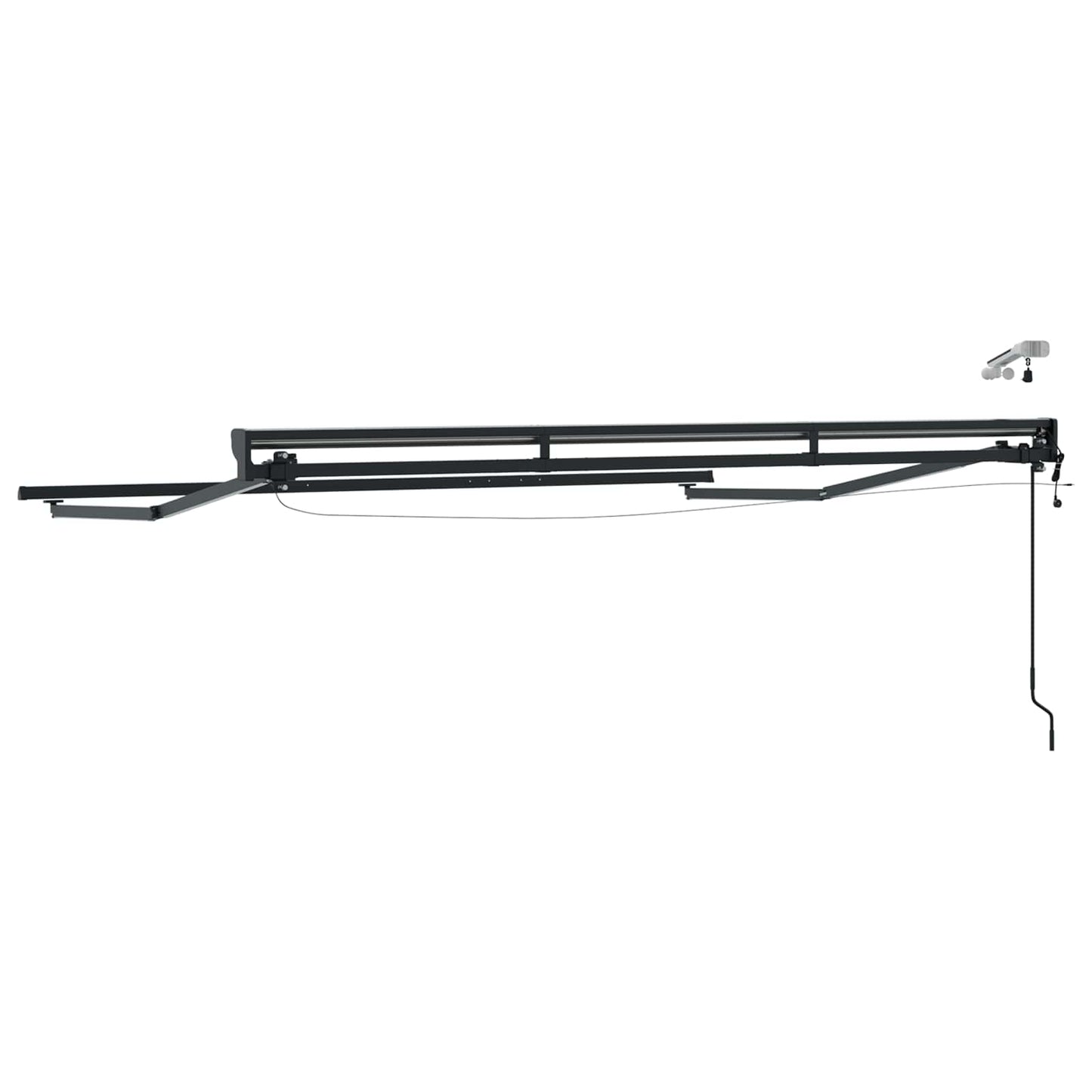 Elektrisk Markisedugramme med LED Antracit 3,5 x 2,5 m