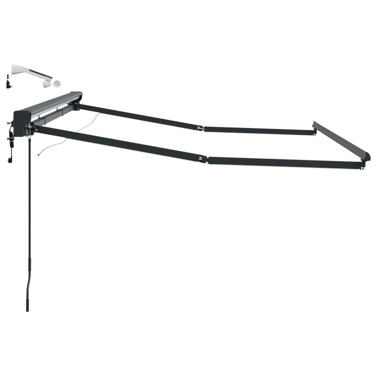 Elektrisk Markisedugramme med LED Antracit 3,5 x 2,5 m
