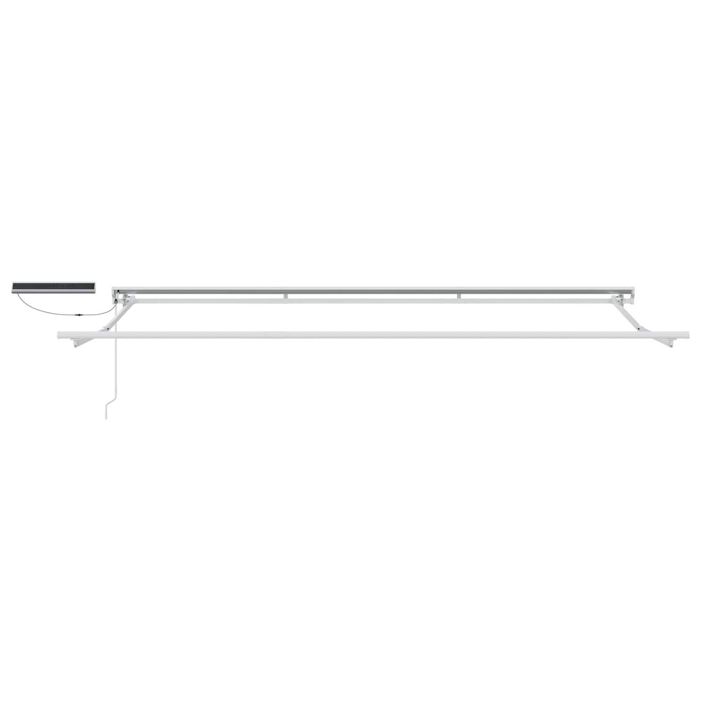 Elektrisk Utrækkelig Markiseramme Hvid 4 x 2 m Stål