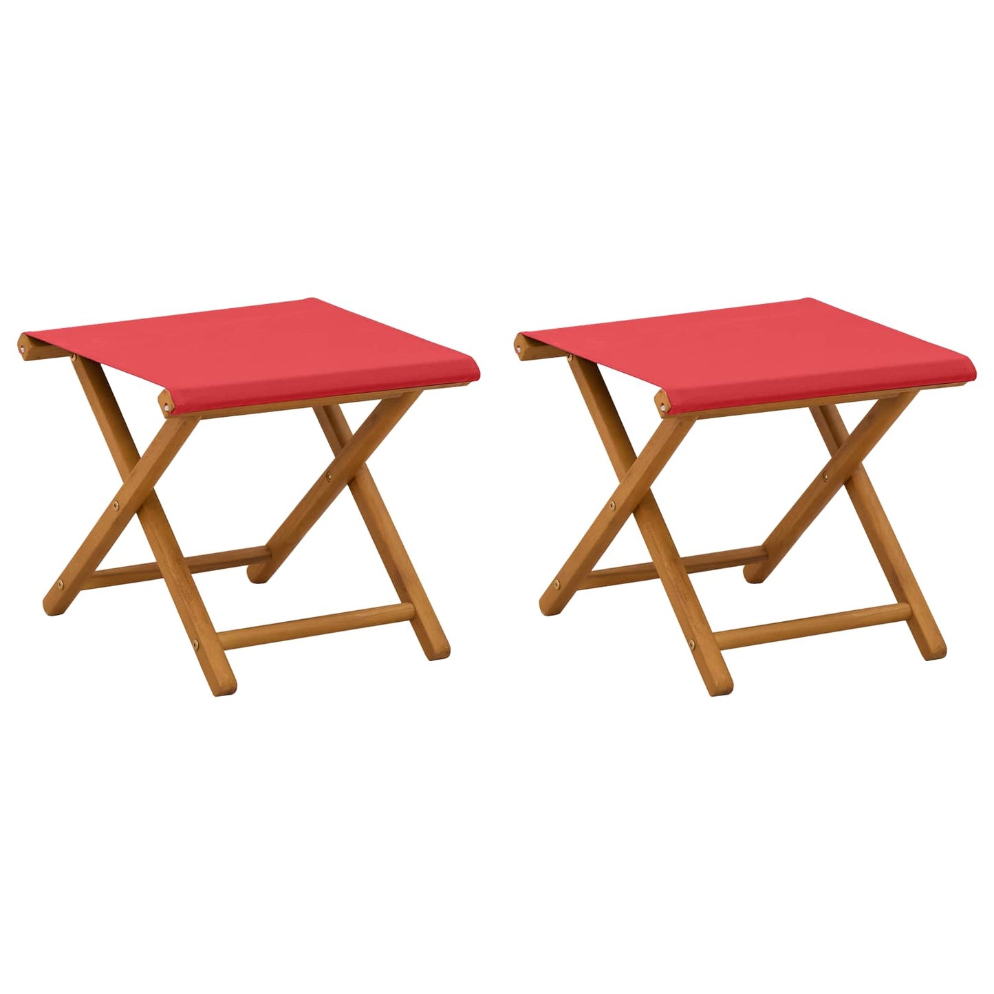 Havestol 2 pcs Massiv Eucalyptus Træ Rød