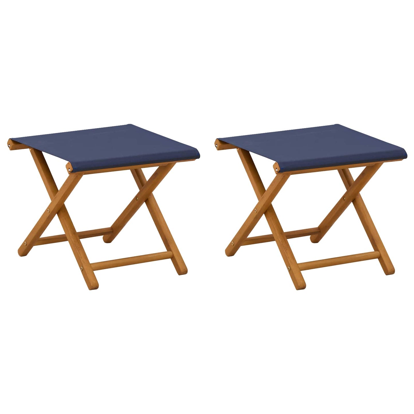 Havestol 2 pcs Massiv Eucalyptus Træ Blå