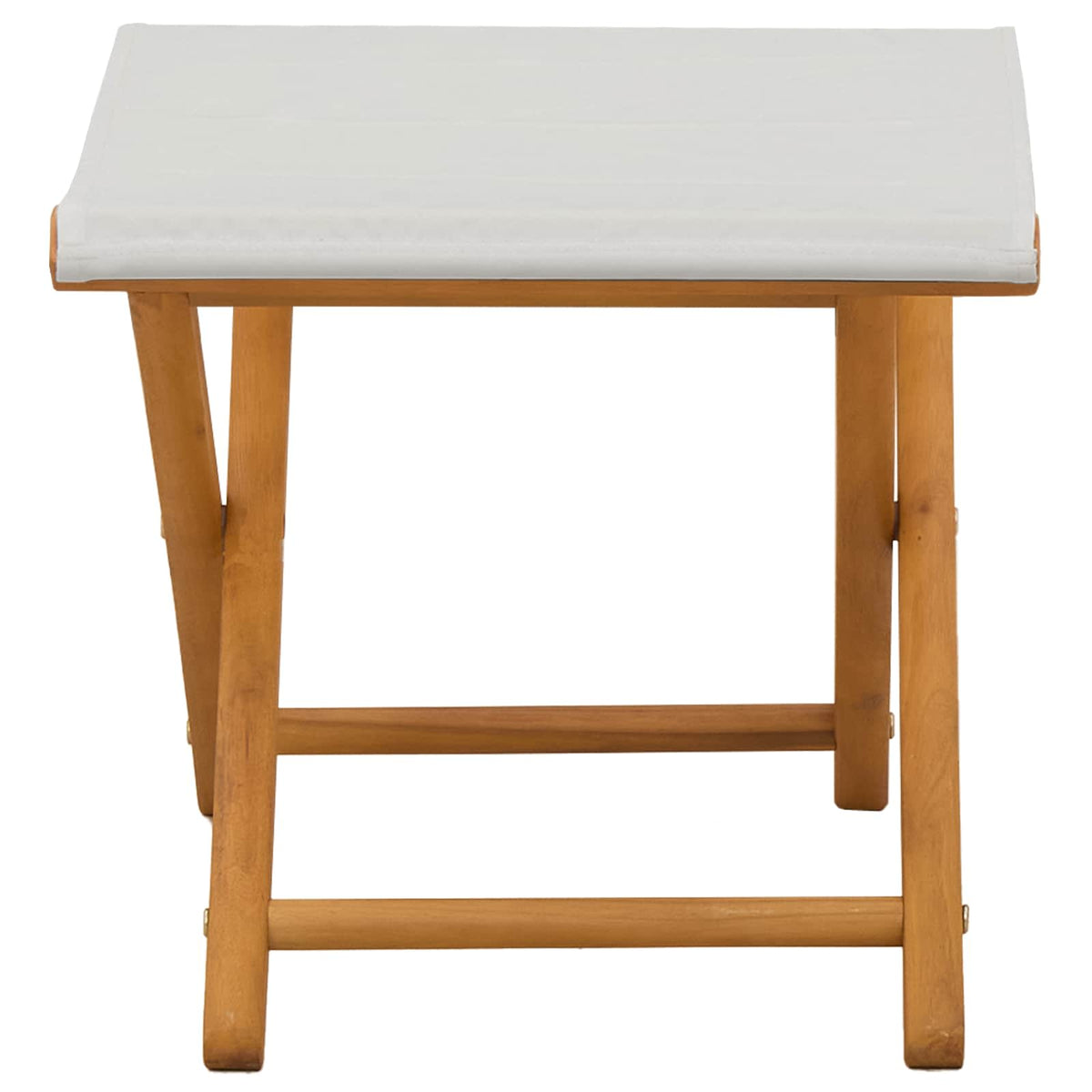Havestol 2 pcs Massiv Eucalyptus Træ Cremefarvet