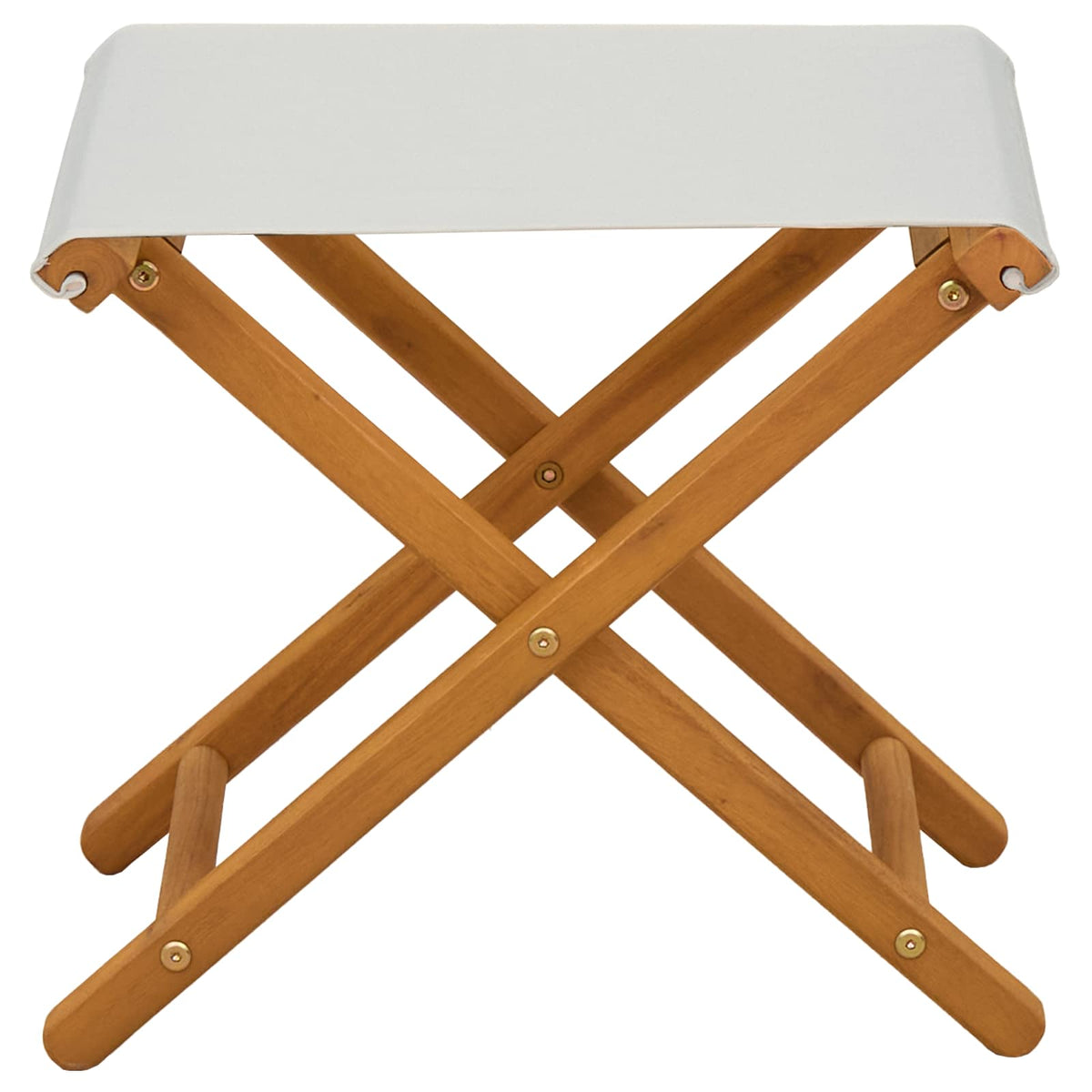 Havestol 2 pcs Massiv Eucalyptus Træ Cremefarvet