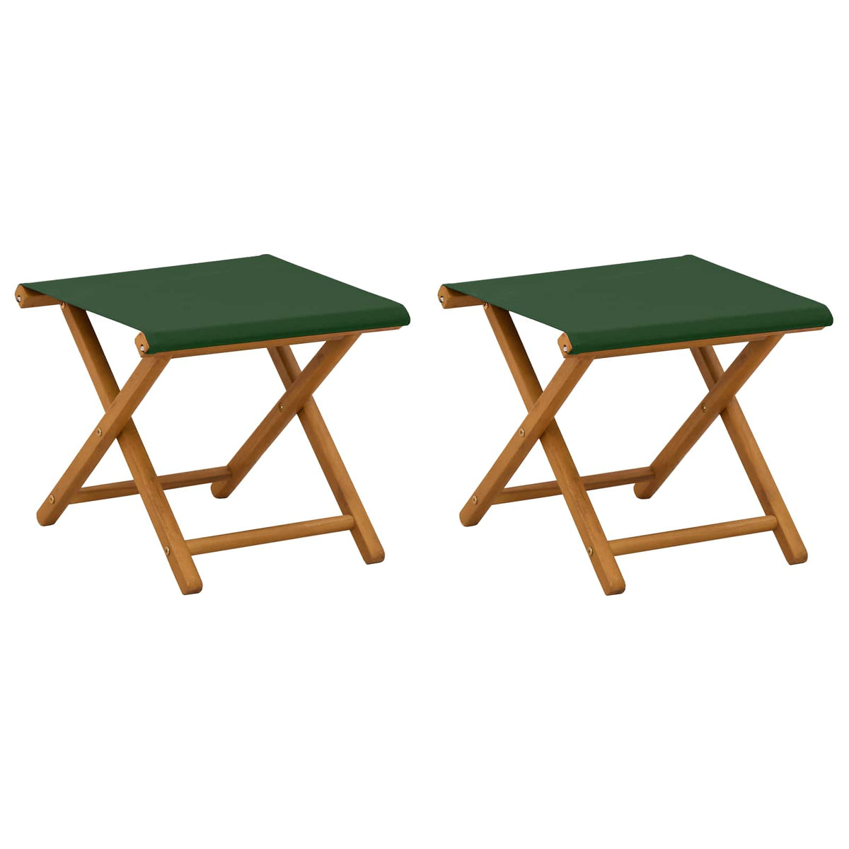 Havestol 2 pcs Massiv Eucalyptus Træ Grøn