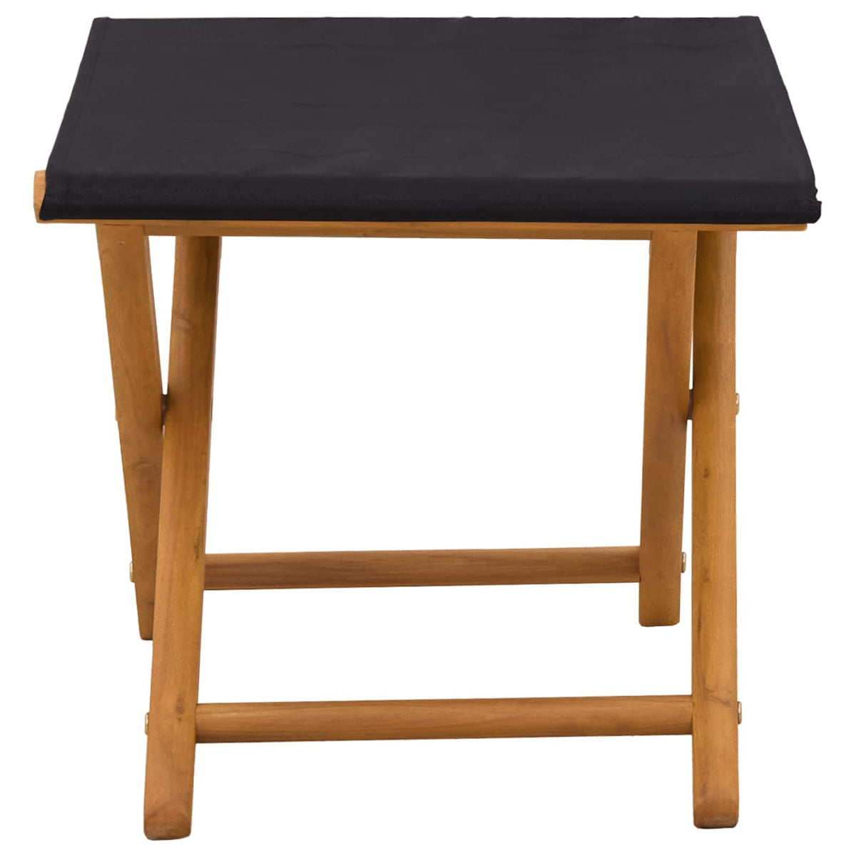 Havestol 2 pcs Massiv Eucalyptus Træ Sort