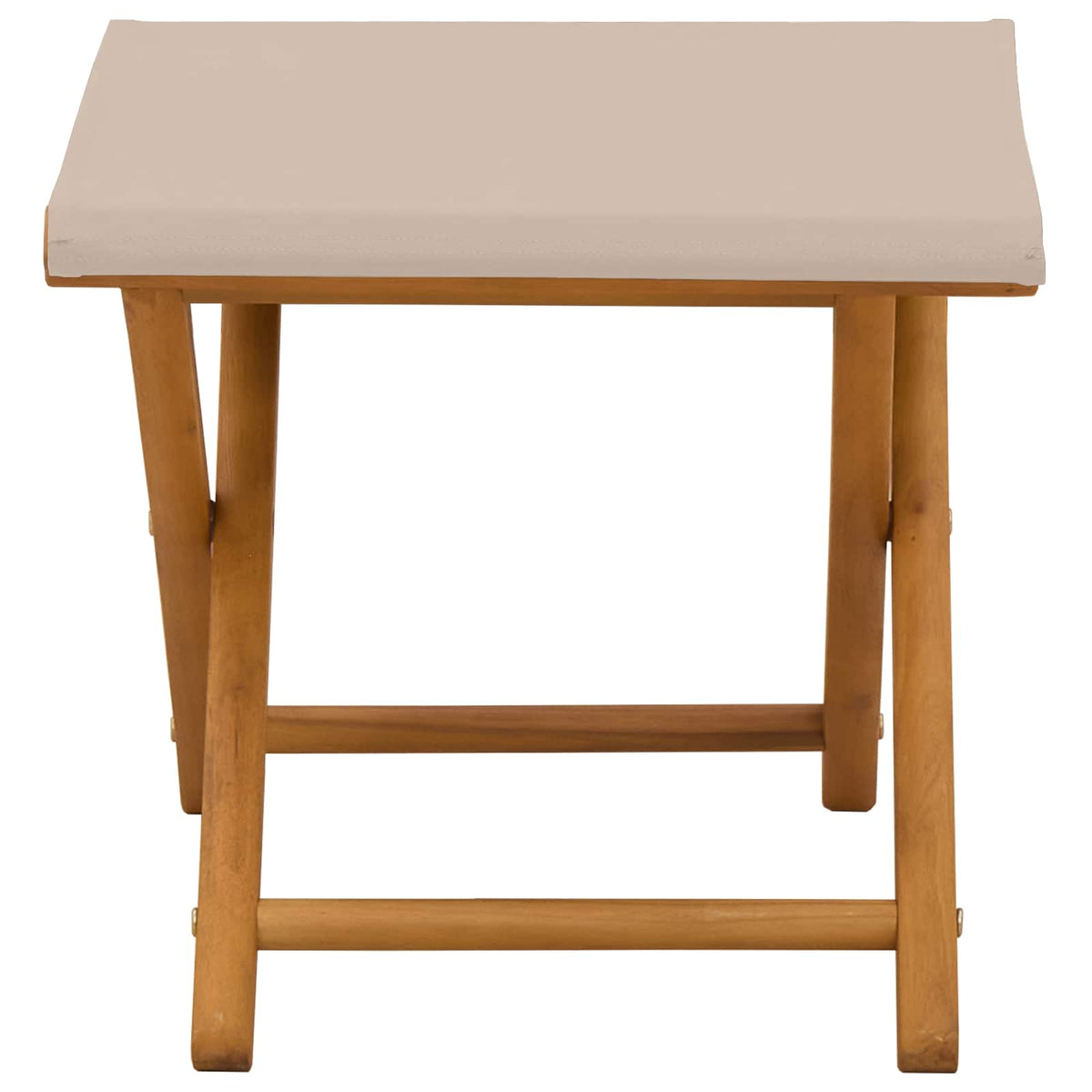 Havestol 2 pcs Massiv Eucalyptus Træ Beige