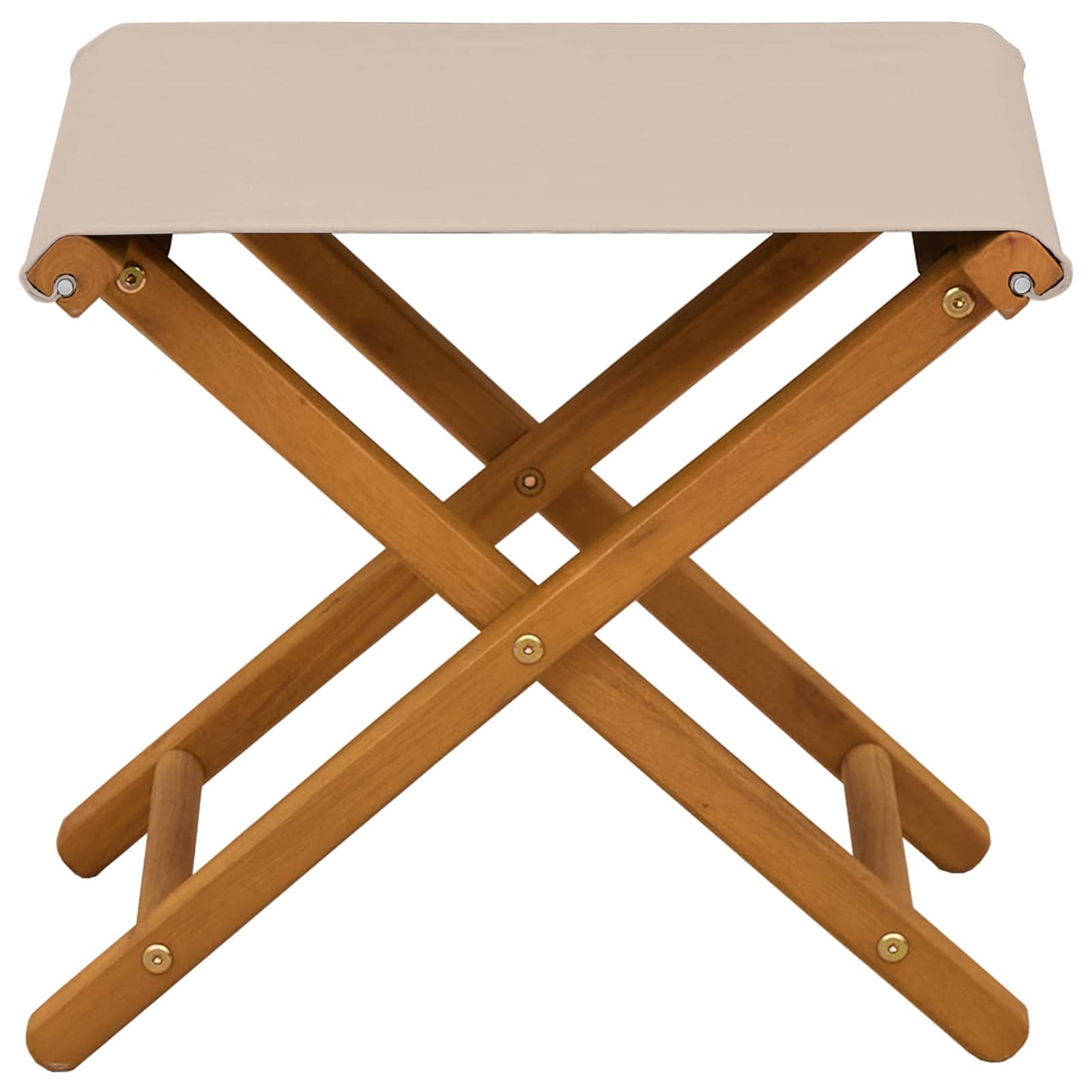 Havestol 2 pcs Massiv Eucalyptus Træ Beige