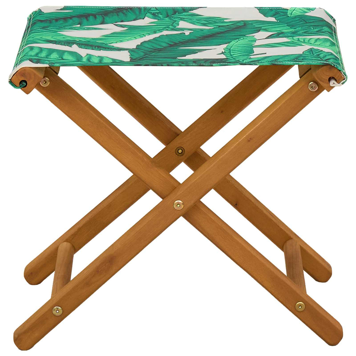 Havestol 2 pcs Massiv Eucalyptus Træ Bladmønster