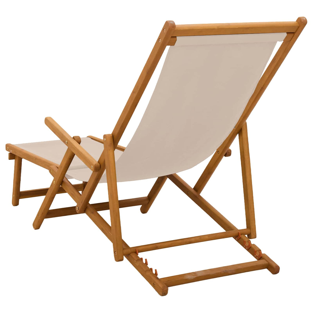 Foldestol Massiv Eucalyptus Træ Beige