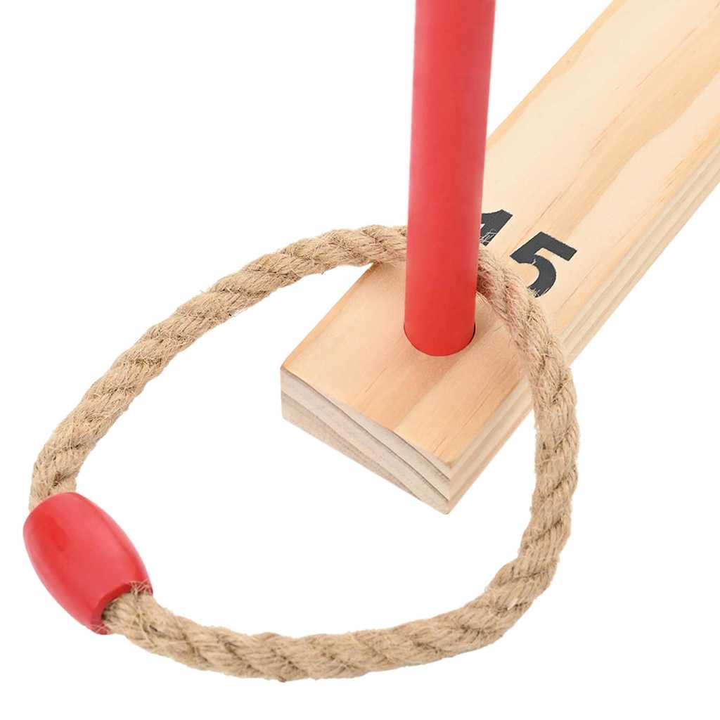 Ring Toss Game Set Flerfarvet 41 x 41 x 16 cm Massivt fyrretræ