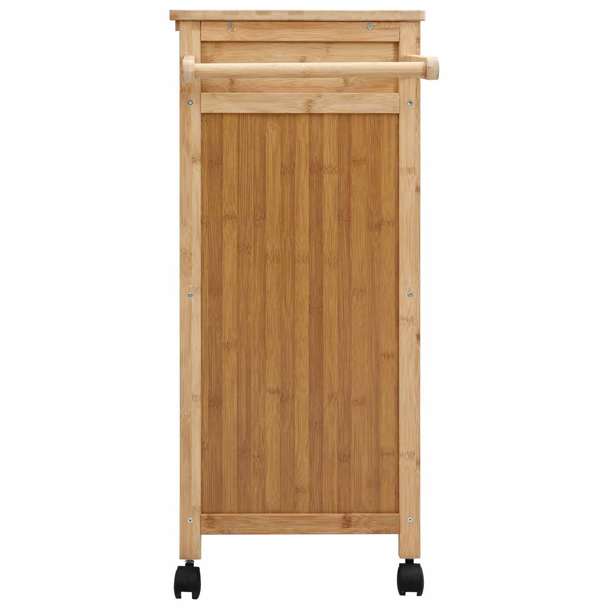 Køkkenvogn med hjul Naturfarvet 90,5 x 36 x 86,5 cm Bambus