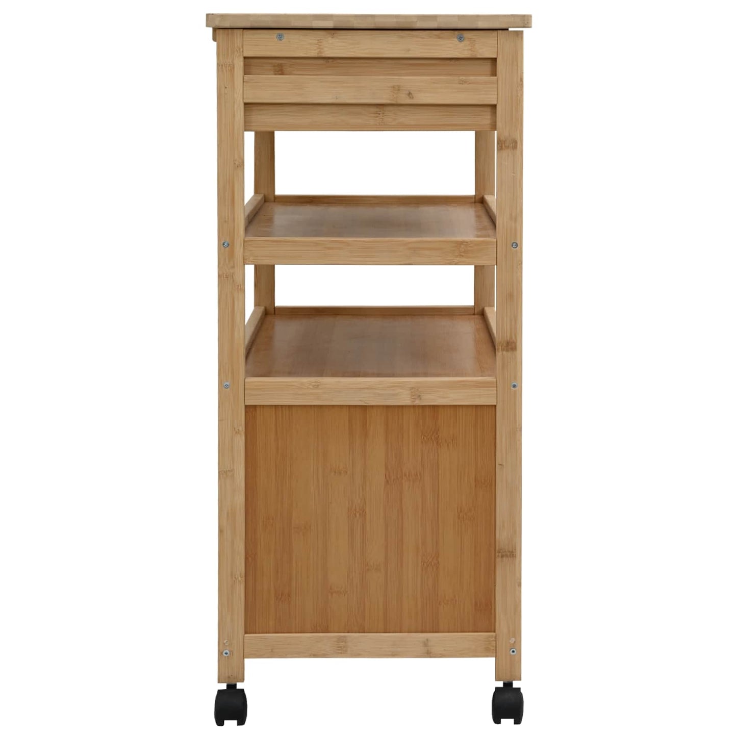 Køkkenvogn med hjul Naturfarvet 59,5 x 36 x 82 cm Bambus