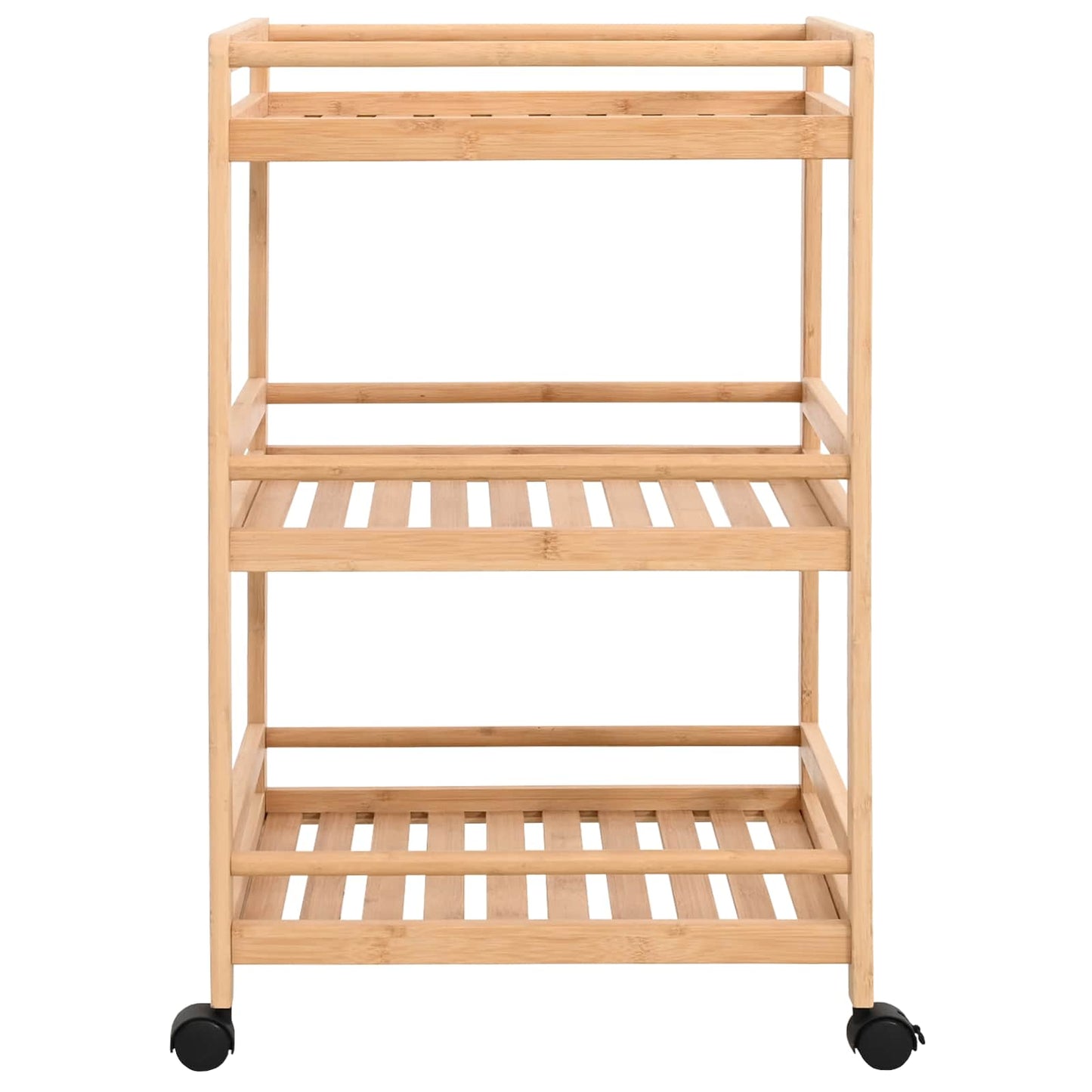 Køkkenvogn med hjul Naturfarvet 46 x 38 x 76 cm Bambus