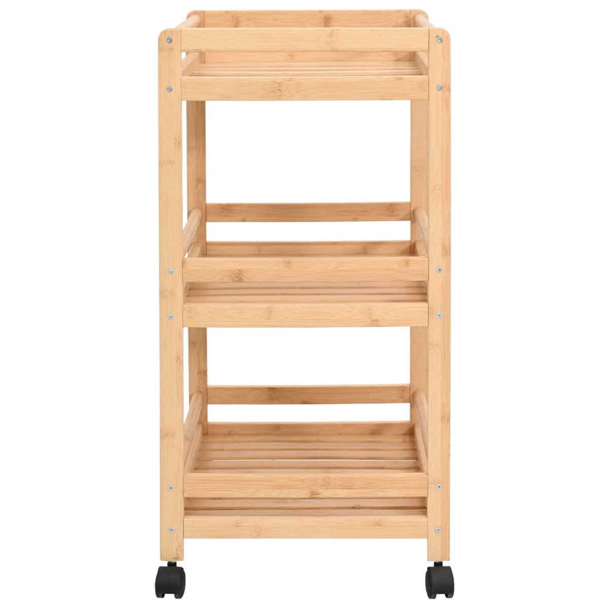 Køkkenvogn med hjul Naturfarvet 46 x 38 x 76 cm Bambus