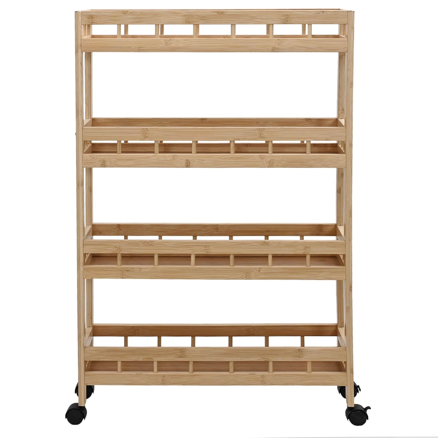 Køkkenvogn med hjul Naturfarvet 60 x 18 x 97 cm Bambus