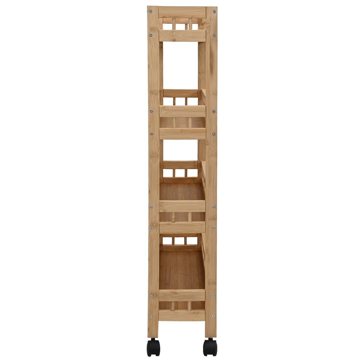 Køkkenvogn med hjul Naturfarvet 60 x 18 x 97 cm Bambus