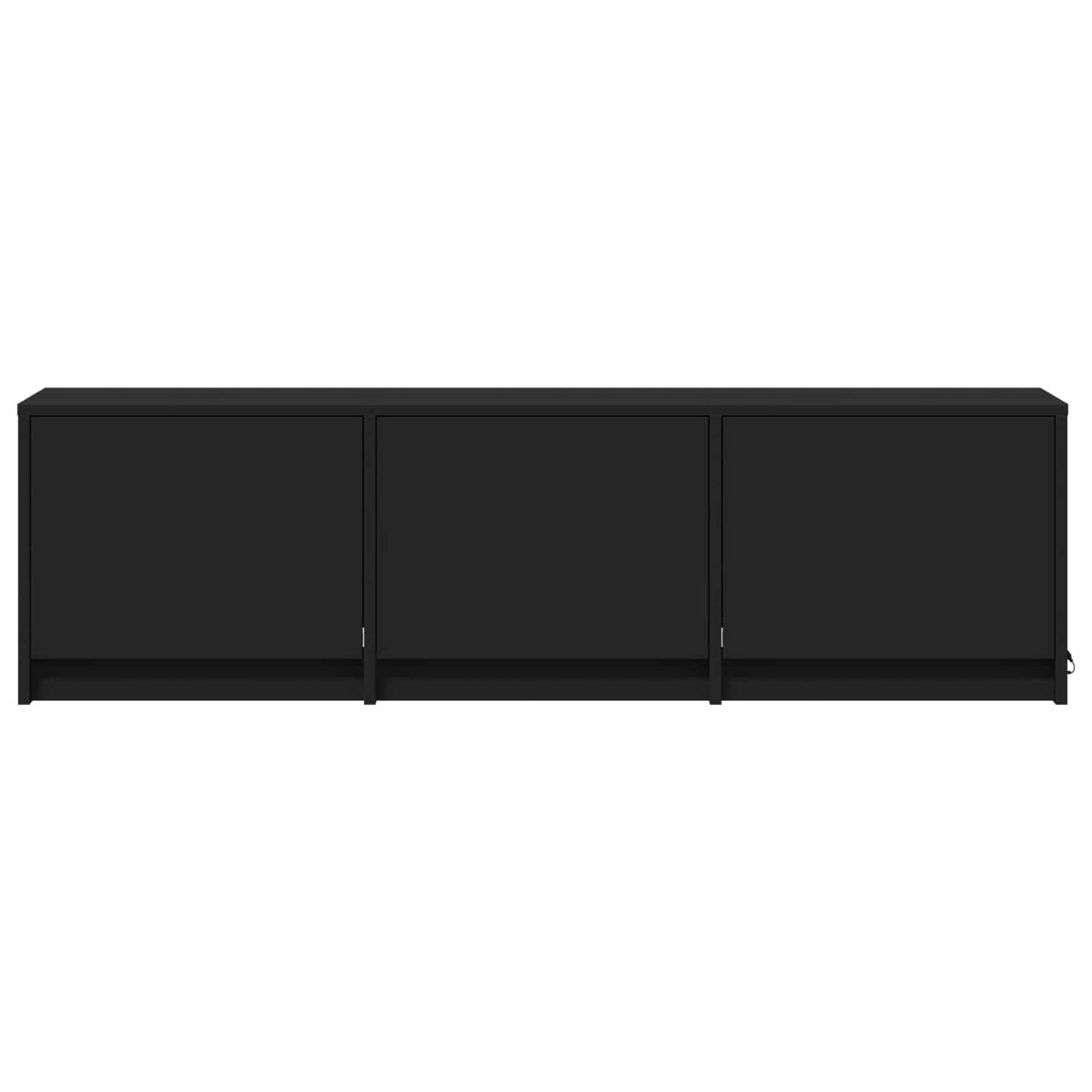 TV-bord med LED 140 x 34 x 40 cm Sort Konstrueret træ