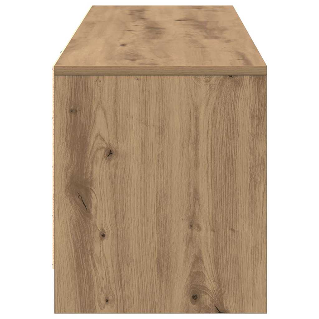 TV-bord med LED 140 x 34 x 40 cm Artisan eg Konstrueret træ