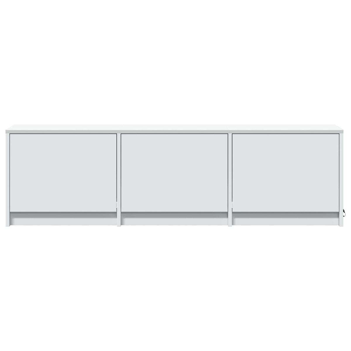 TV-bord med LED 140 x 34 x 40 cm Hvid Konstrueret træ