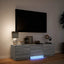 TV-bord med LED 140x34x40 cm Grå Sonoma Konstrueret træ