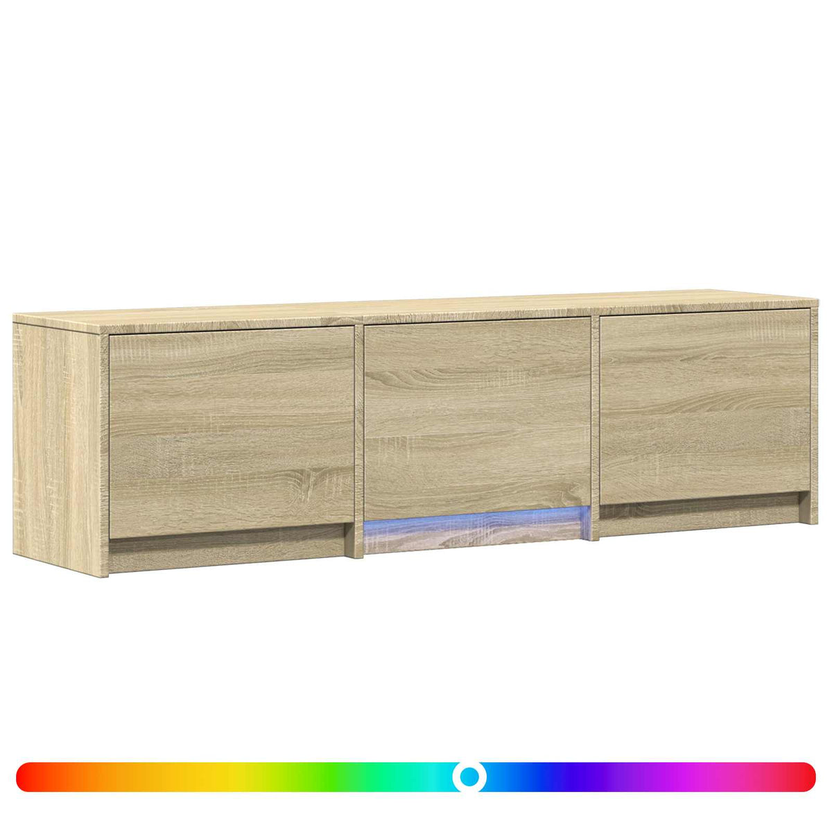 TV-bord med LED 140 x 34 x 40 cm Sonoma eg Konstrueret træ