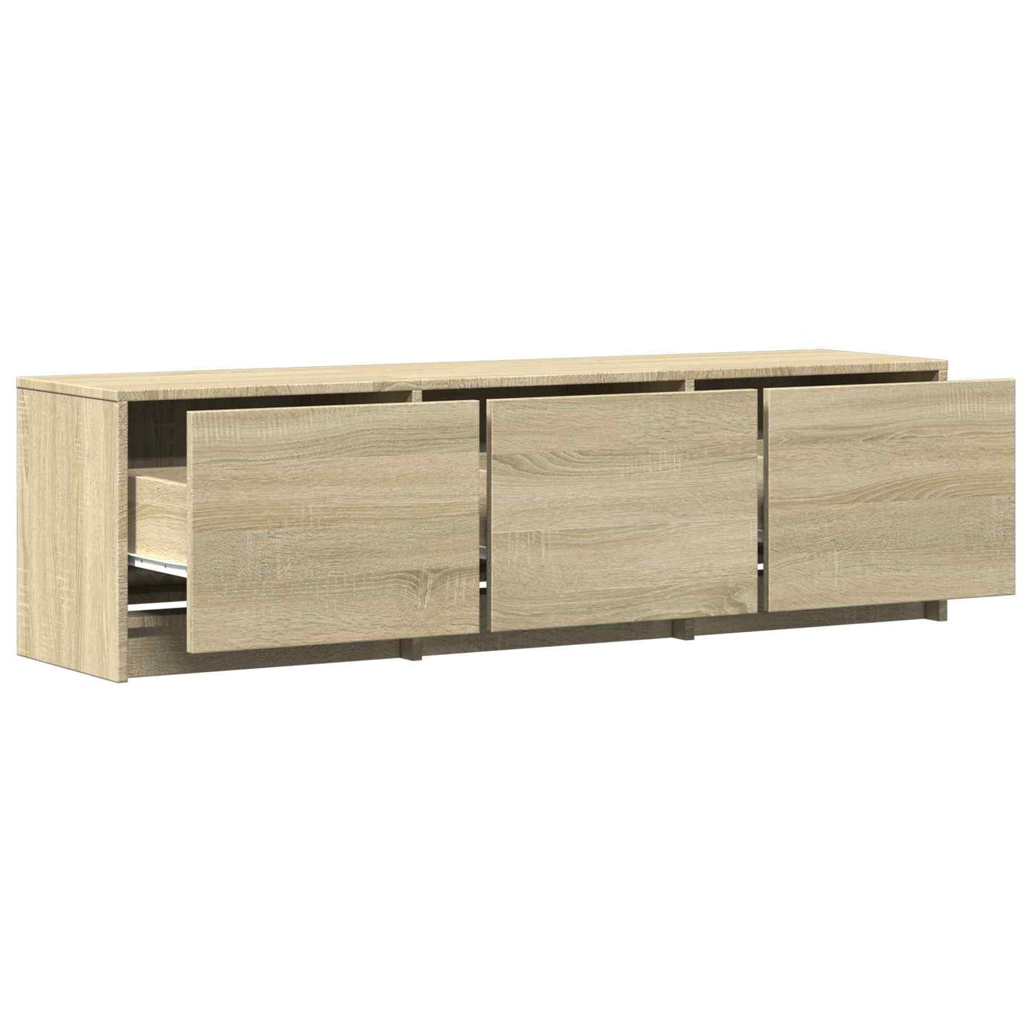 TV-bord med LED 140 x 34 x 40 cm Sonoma eg Konstrueret træ