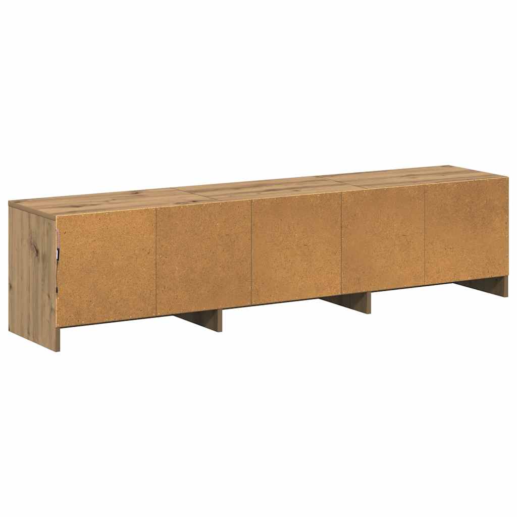 TV-bord med LED 165 x 34 x 40 cm Artisan eg Konstrueret træ