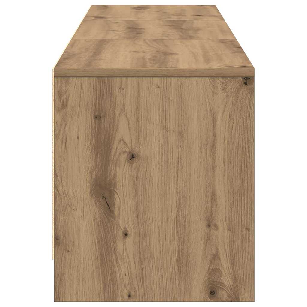 TV-bord med LED 165 x 34 x 40 cm Artisan eg Konstrueret træ