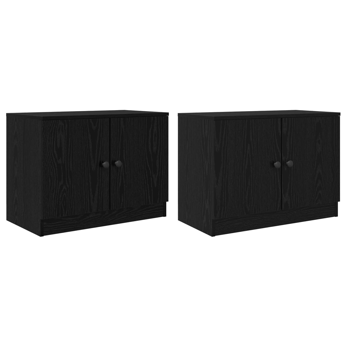 Opbevaringsskab til Køjeseng 2 stk. Sort eg 66 x 35 x 48 cm