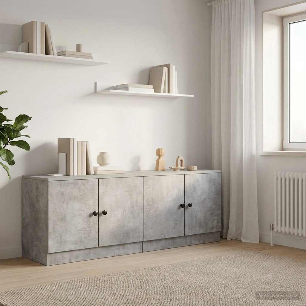 Opbevaringsskab til Køjeseng 2 stk. Betongrå 66 x 35 x 48 cm