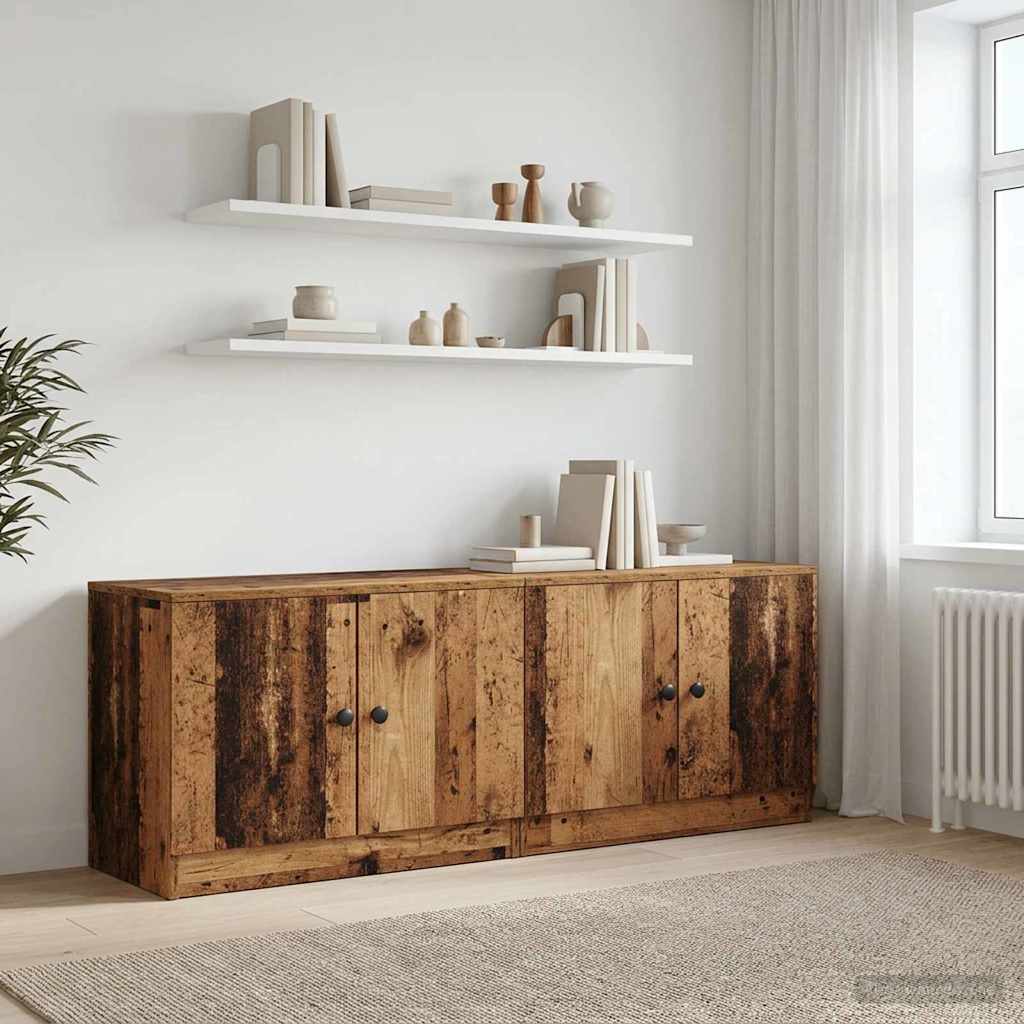 Opbevaringsskab til Køjeseng 2 stk. Gammelt træ 66 x 35 x 48 cm