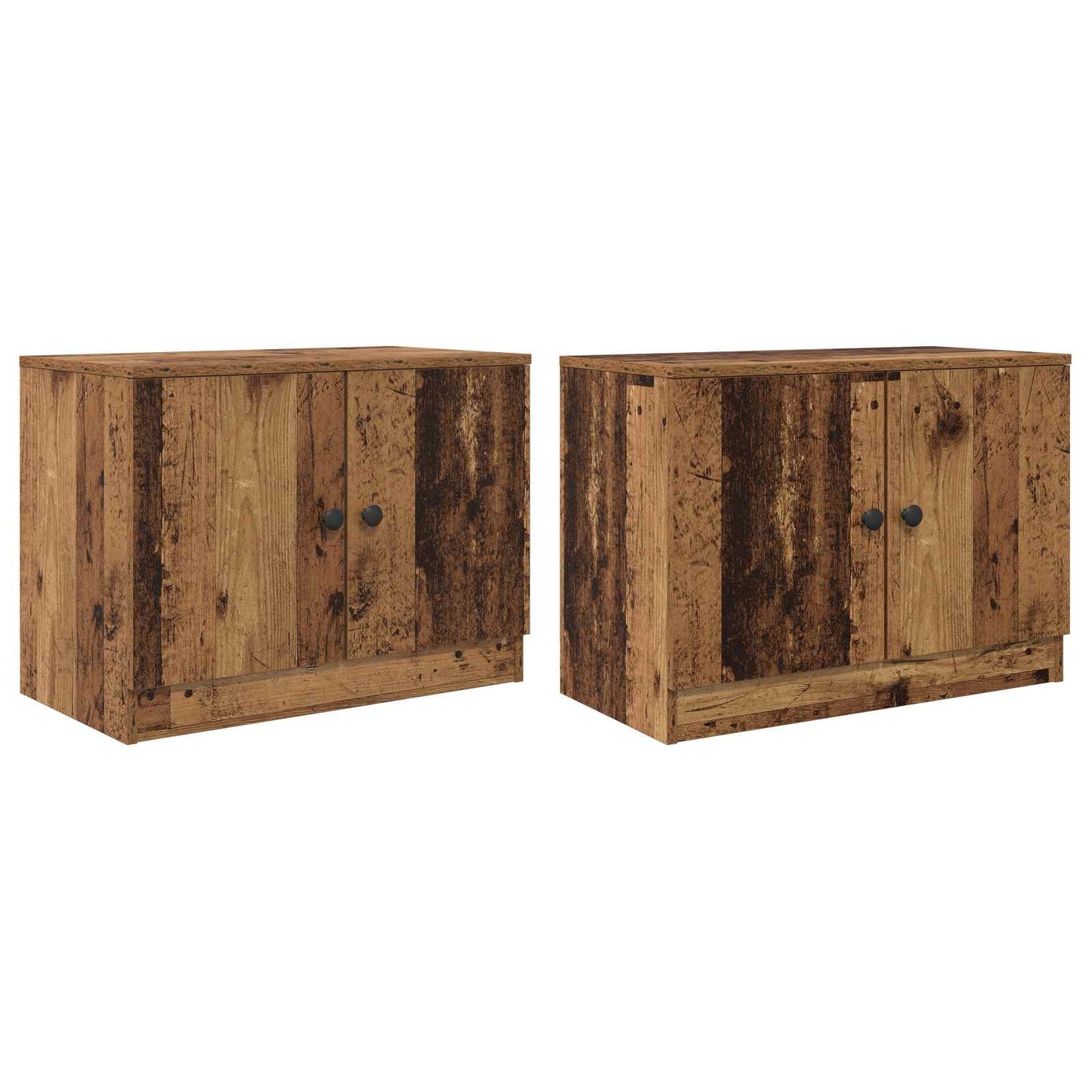 Opbevaringsskab til Køjeseng 2 stk. Gammelt træ 66 x 35 x 48 cm