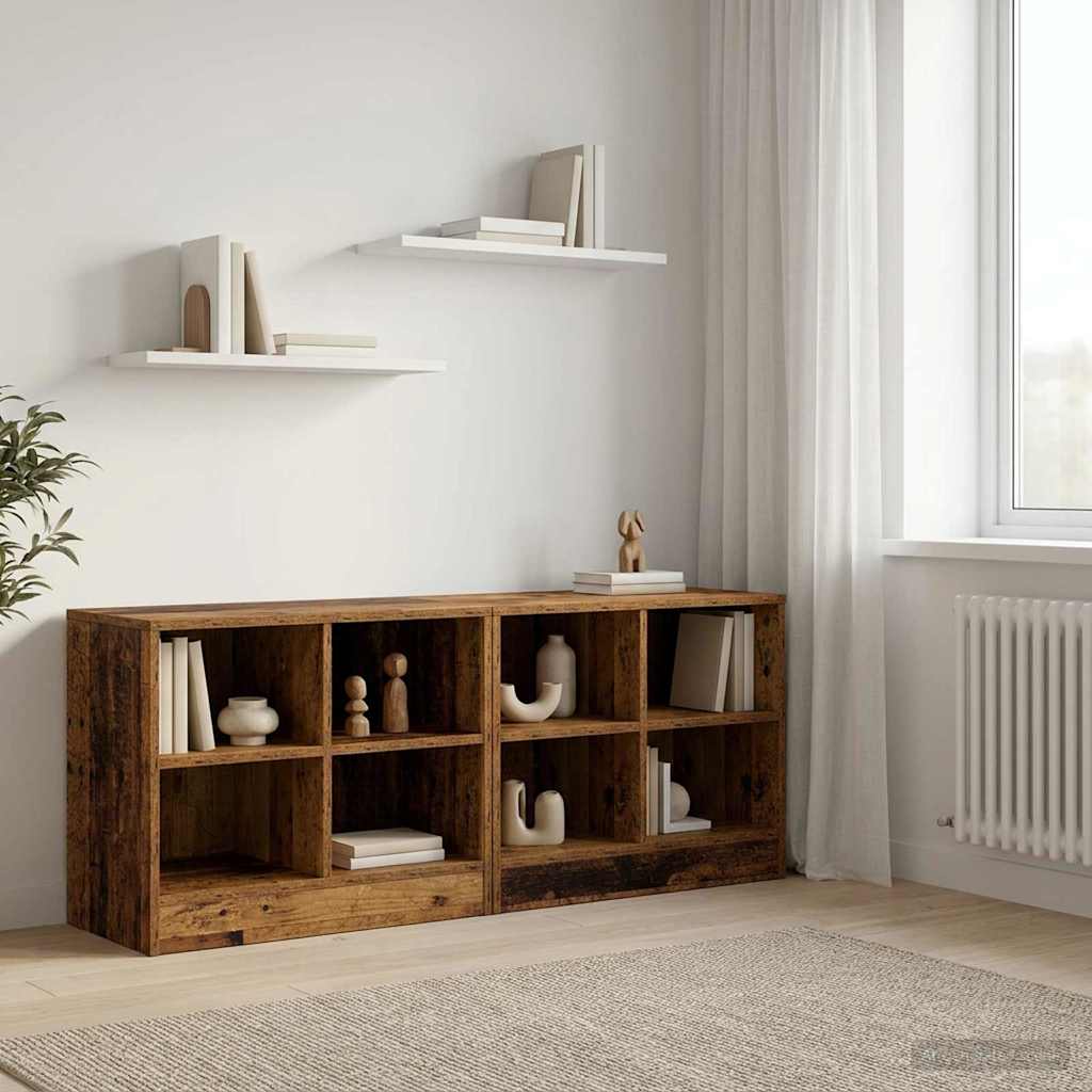 Sengeskab 2 stk. Gammelt træ 66 x 33 x 48 cm Konstrueret træ