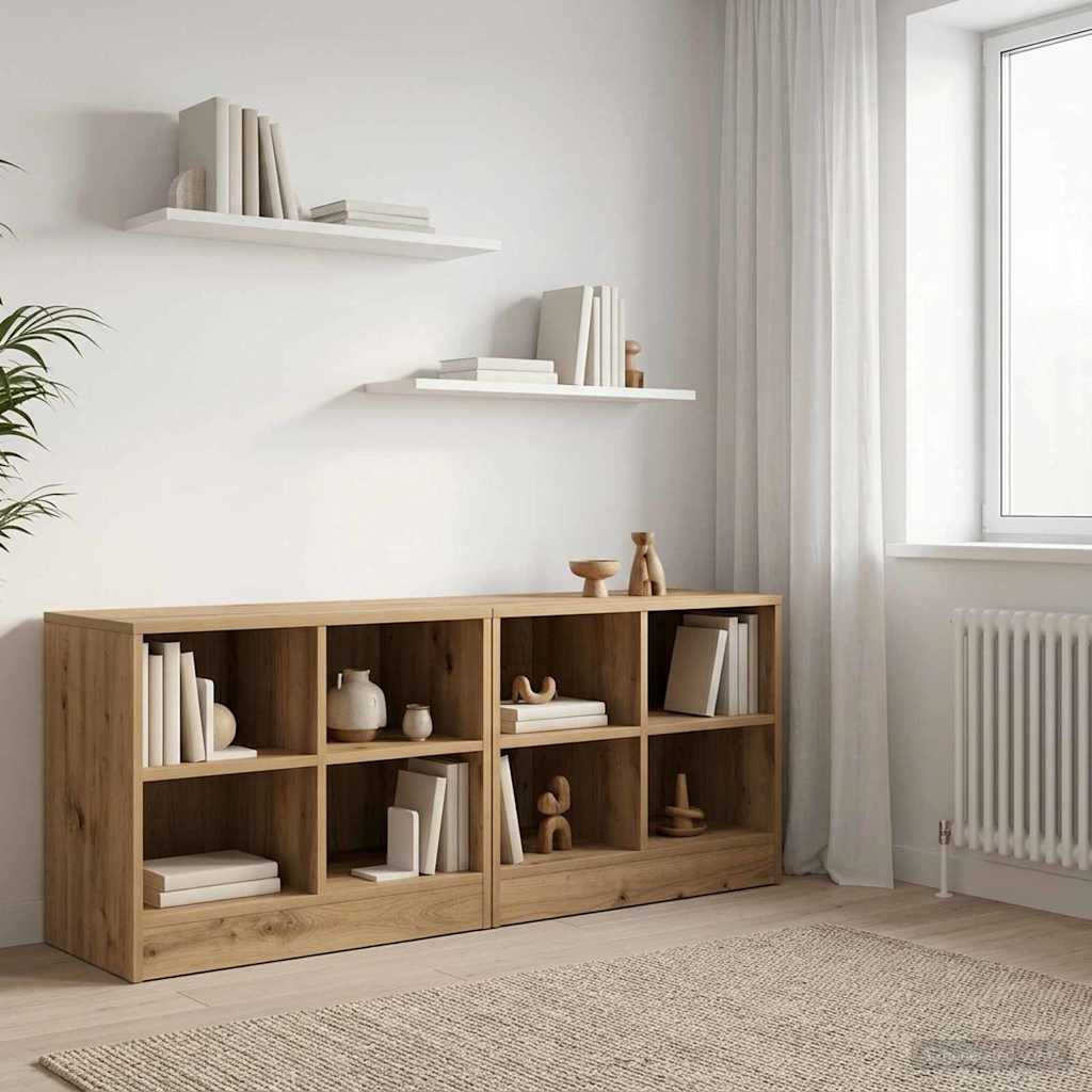 Sengeskab 2 stk. Artisan-eg 66 x 33 x 48 cm Konstrueret træ